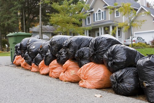 Commercial waste collection service in a Willesden business district